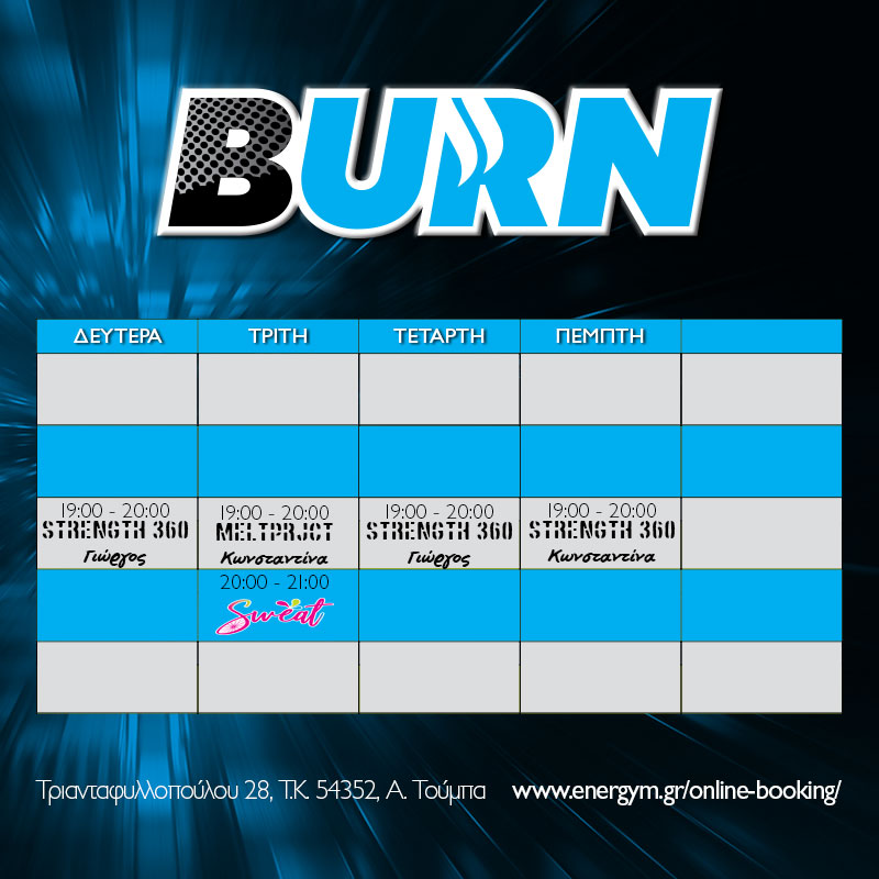 Burn timetable