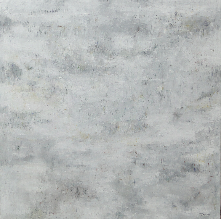 Neige, acrylique sur toile, 100 x 100 cm