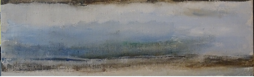Loire 3, acrylique sur toile, 20 x  60 cm