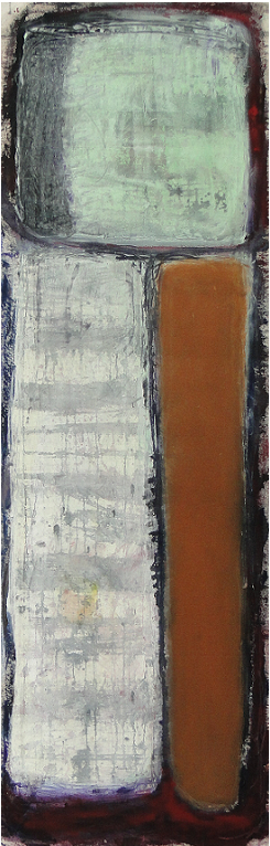 Abstraction 7, acrylique sur toile, 134 x 43 cm