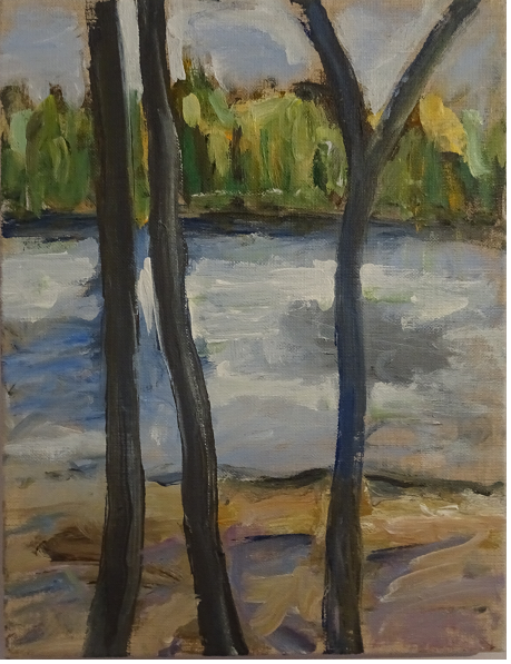Loire 4, acrylique sur toile, 35 x 27 cm
