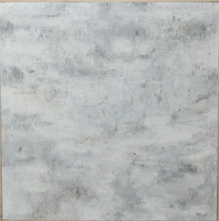 Neige, acrylique sur toile, 97 x 97 cm