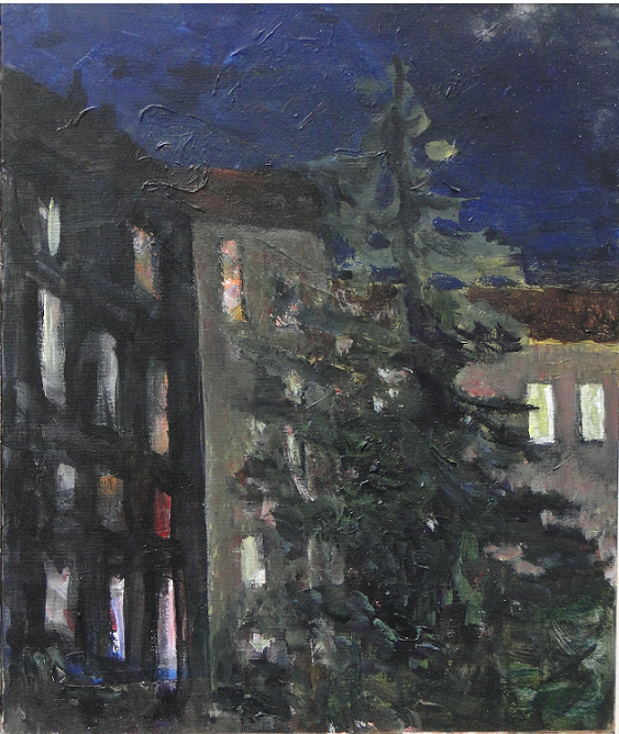 Nuit, acrylique sur toile, 55 x 46 cm