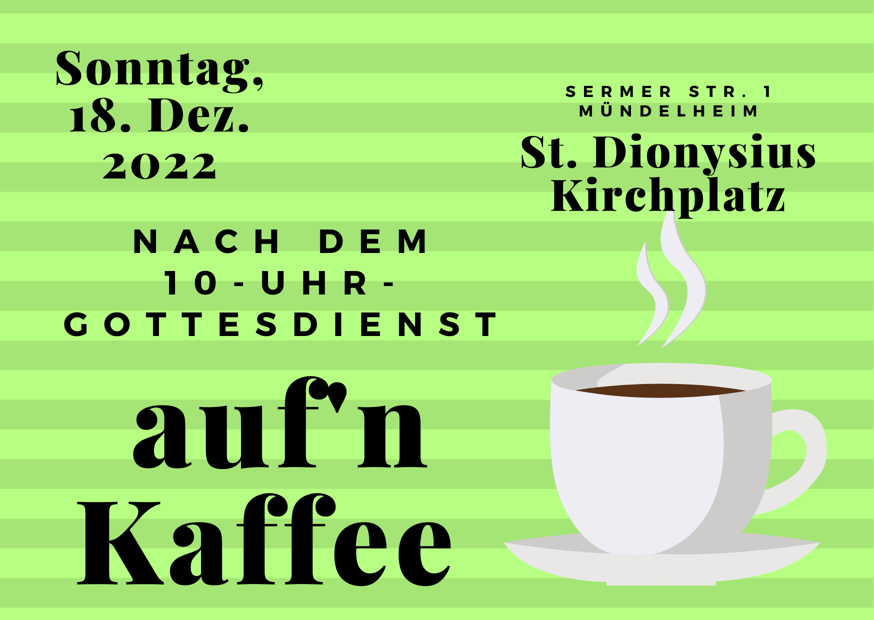 St. Dioynsius lädt wieder auf'n Kaffee