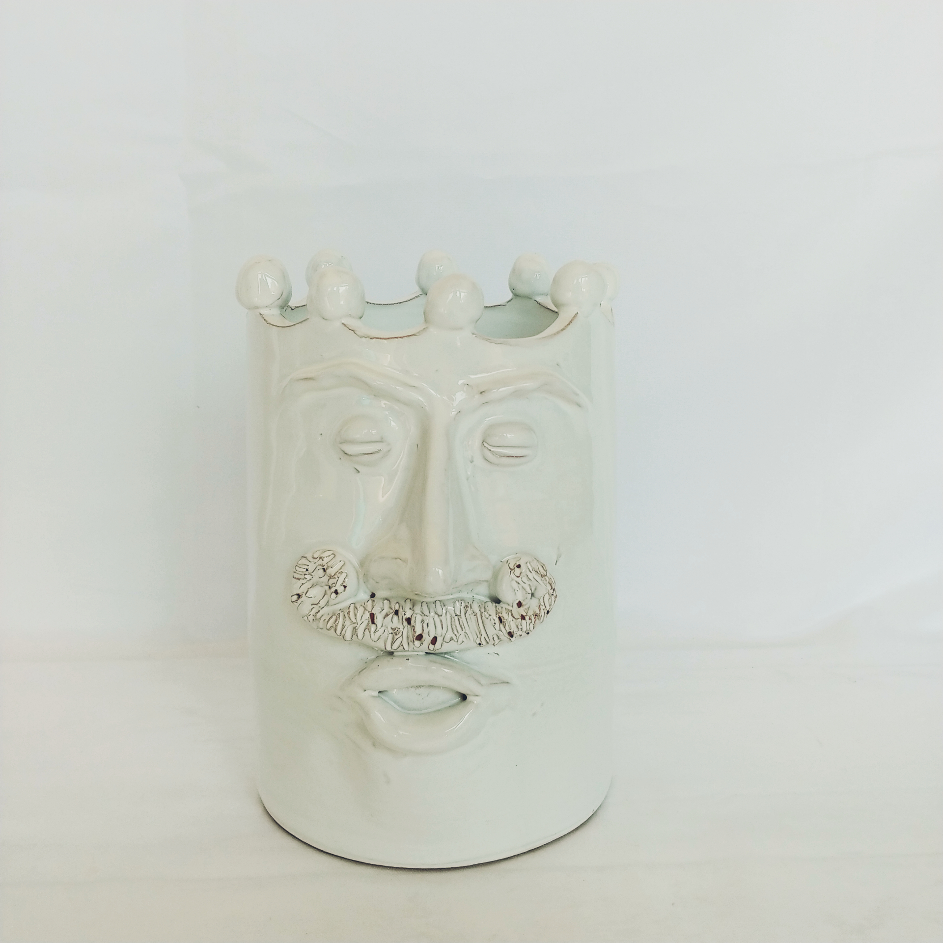 Vaso con viso h.28 x15 