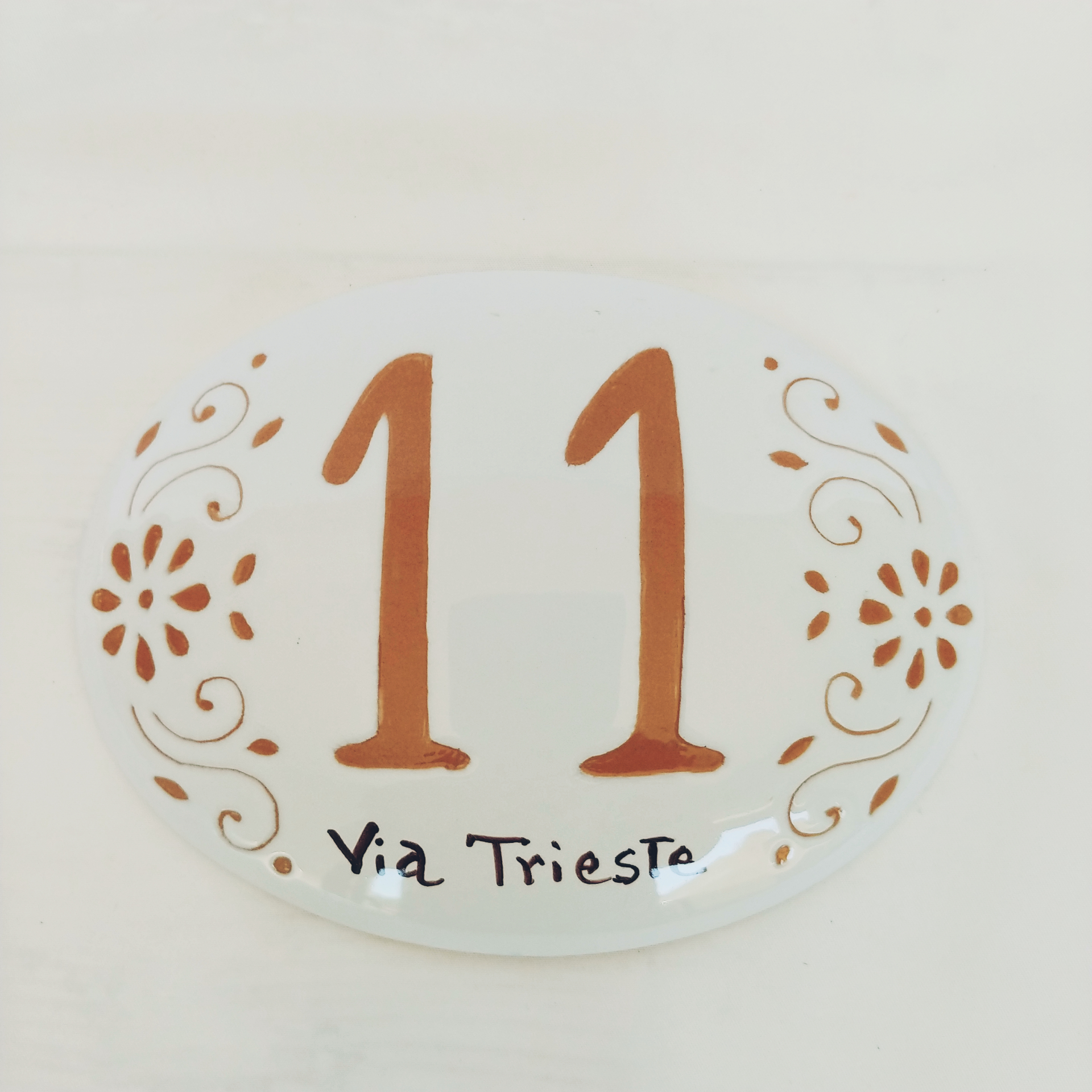 Targhetta ovale cm.16