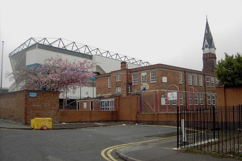 Ada Road School, now St Andrews School, with the Blues ground to the rear.