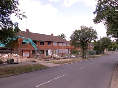 Demolition of  1950s houses of Wychall Road in 2006- image from Andy Doherty's Birmingham Roundabout website