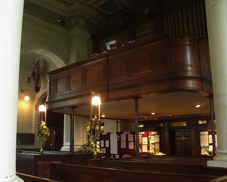 In 1815 the organ and choir loft were added at the rear of the church with access gained to the balcony from the tower staircase. 