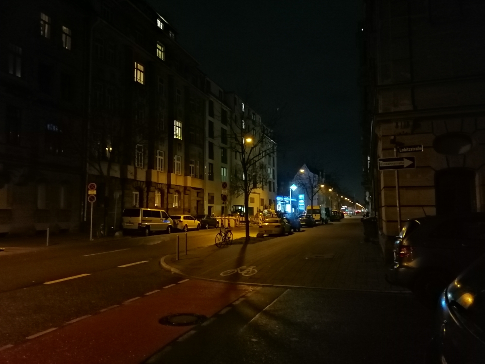 Nürnberger Straße in der Nacht