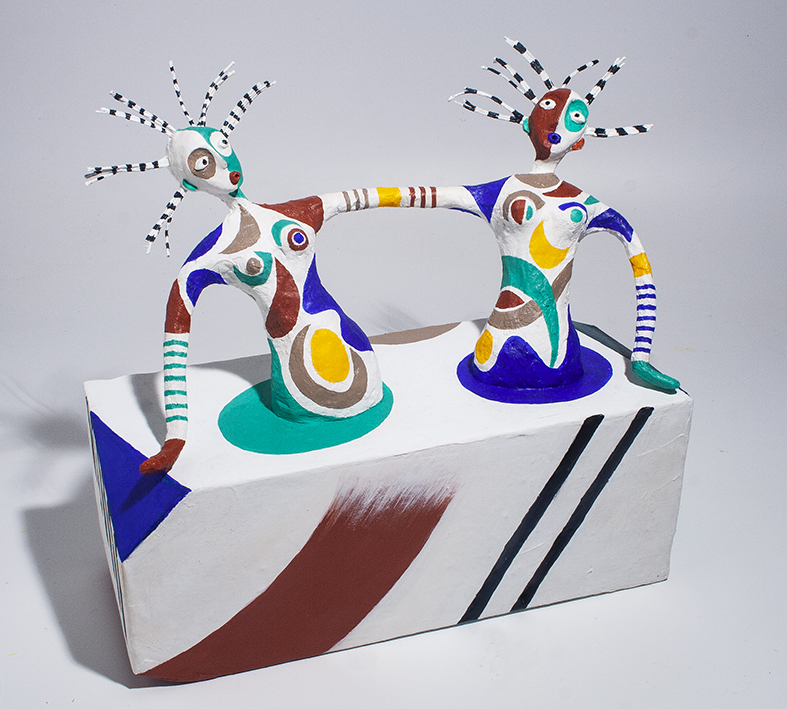 papier sculpté sur béton