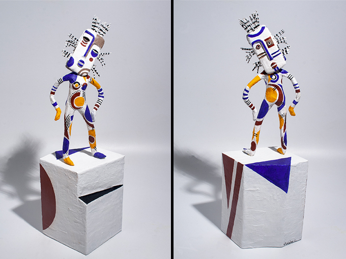 Charmeuse (0,34 m) - papier sculpté sur béton 