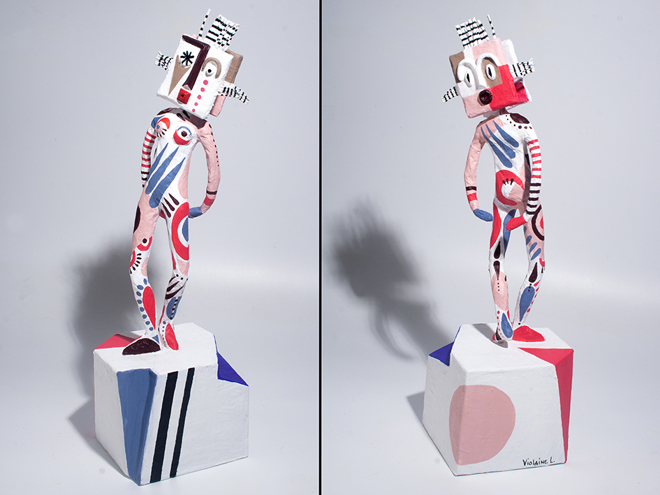papier sculpté sur béton 