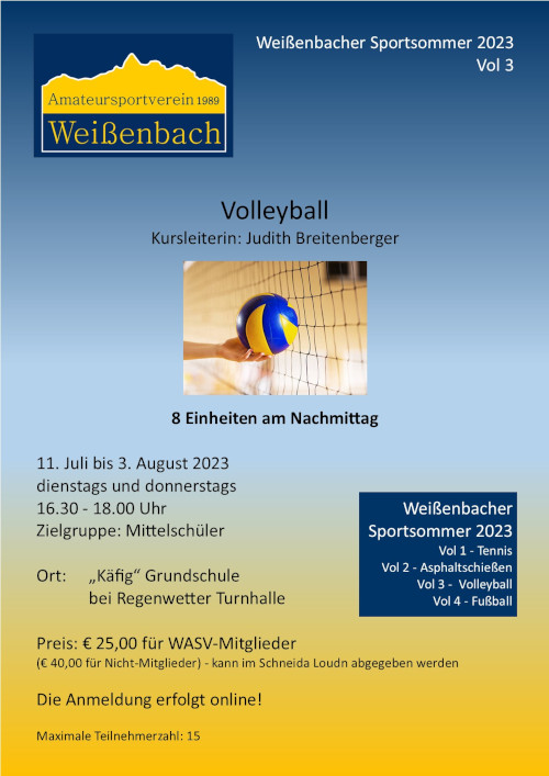 Weißenbacher Sportsommer - Vol 3 - Volleyball