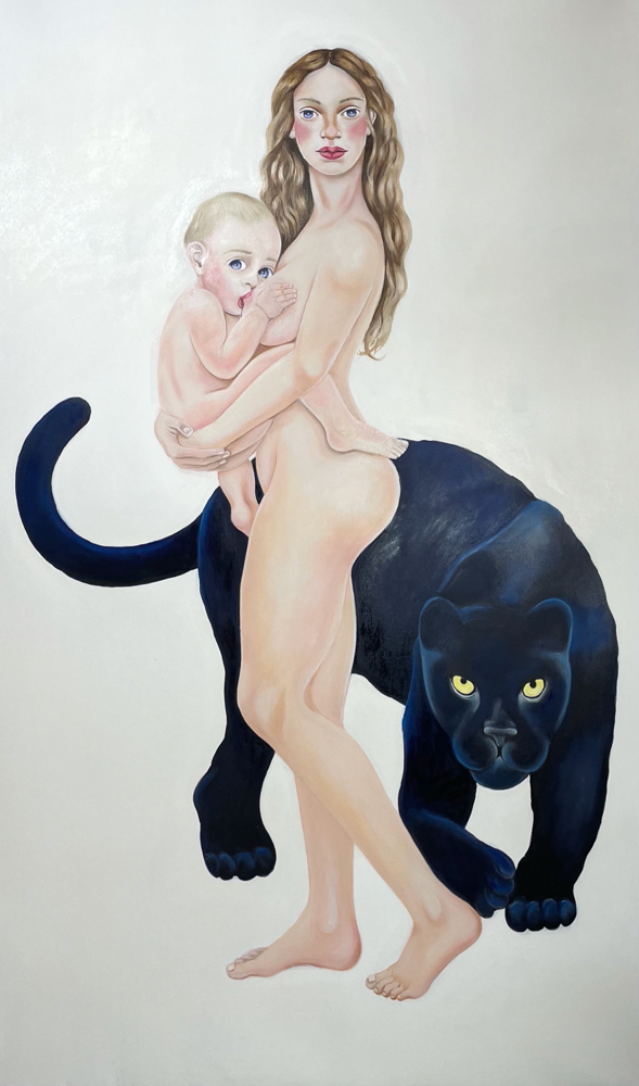 Venus with Amor/Two, Oil on Canvas, 120 x 190 cm, 2020.