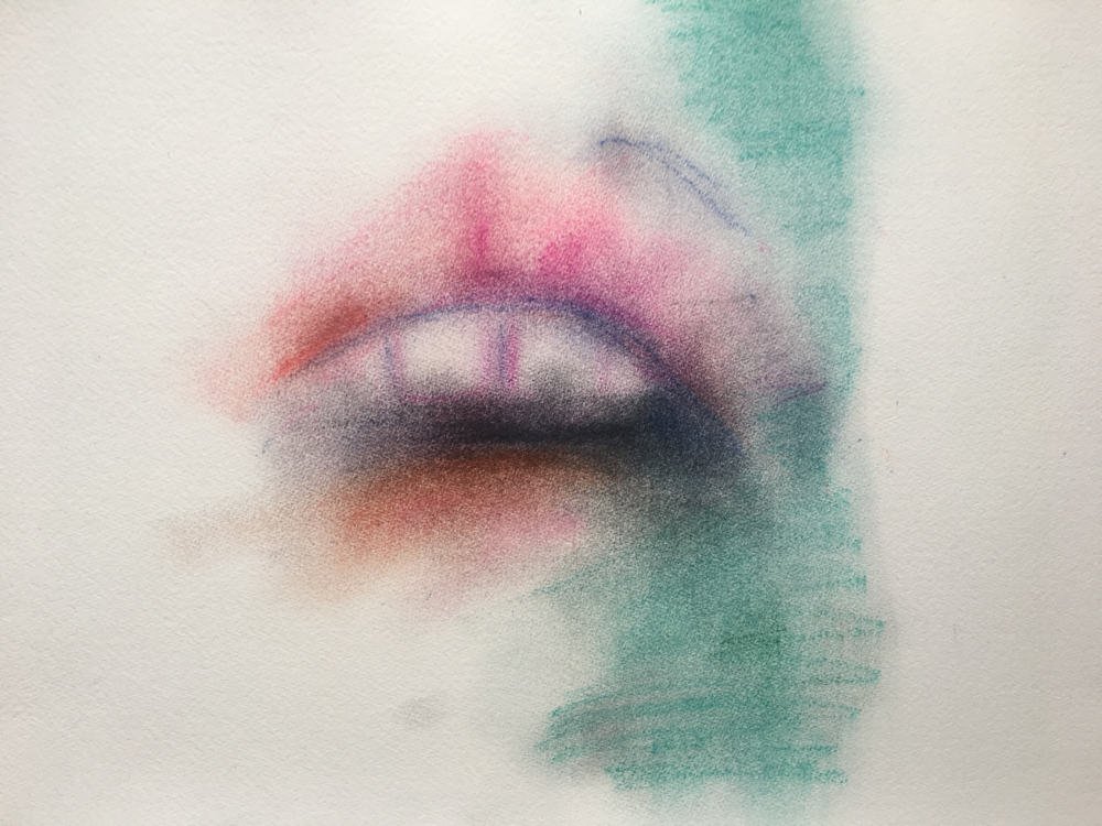 Color 1, Pastel on Paper, 35 x 50cm, 2017