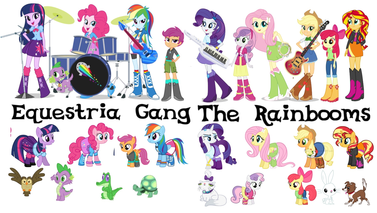 Equestria Gang: The Rainbooms (Equestria Girls and Ponies V5.0)