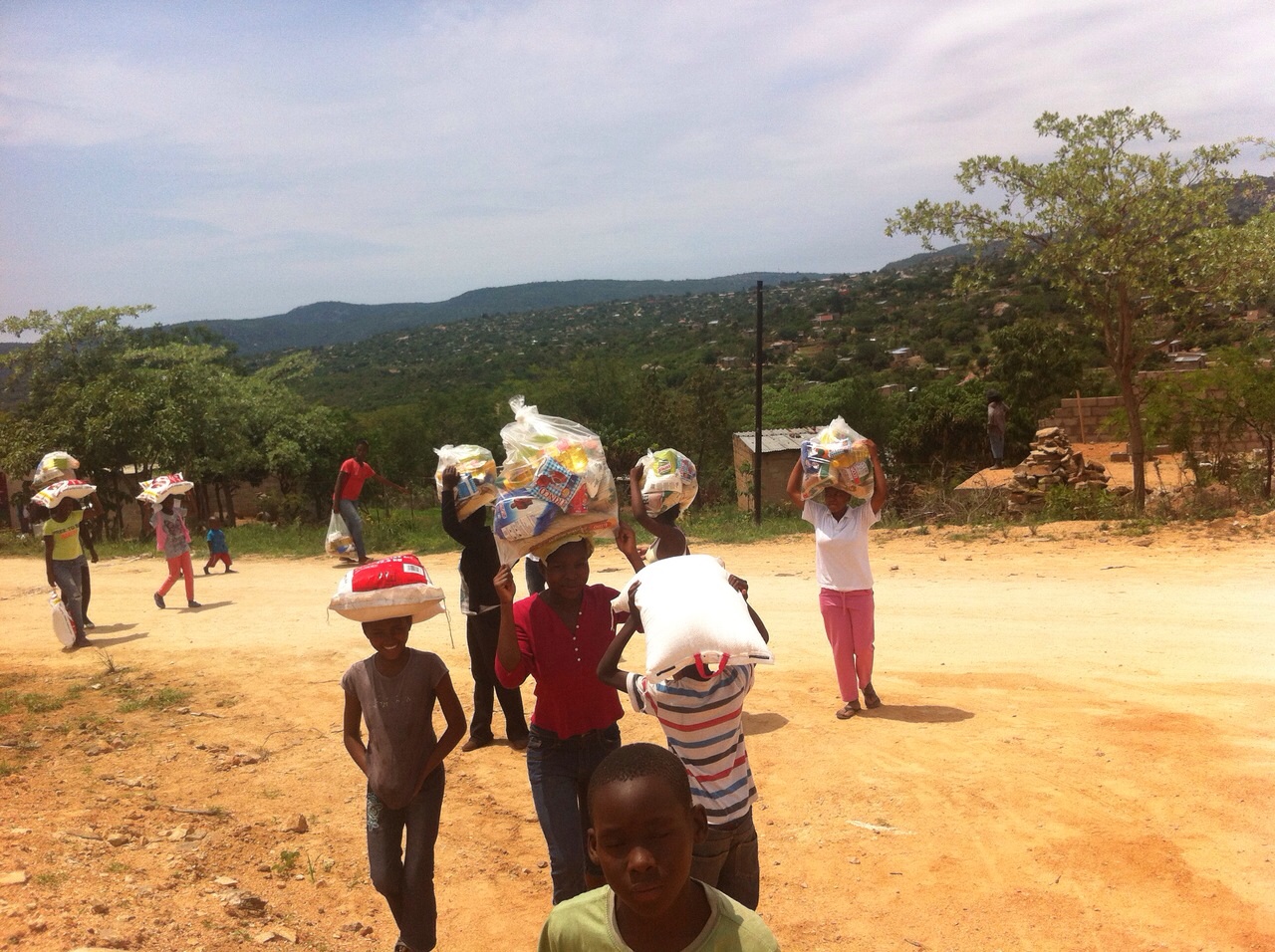 Heimtransport des Food Parcels