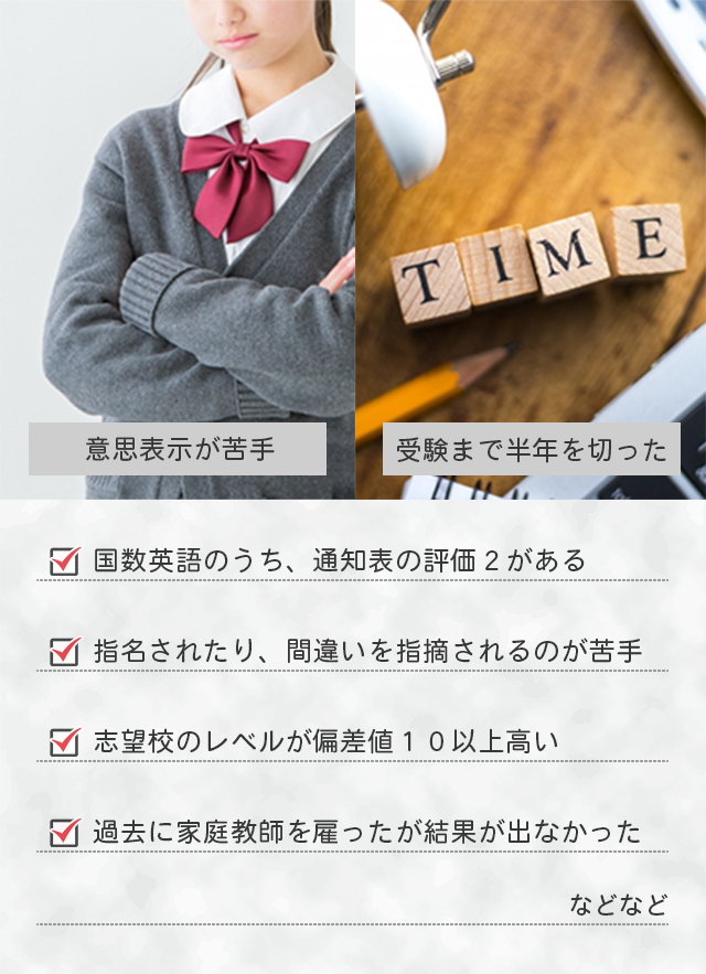 意思表示が苦手、受験まで半年を切ったなど