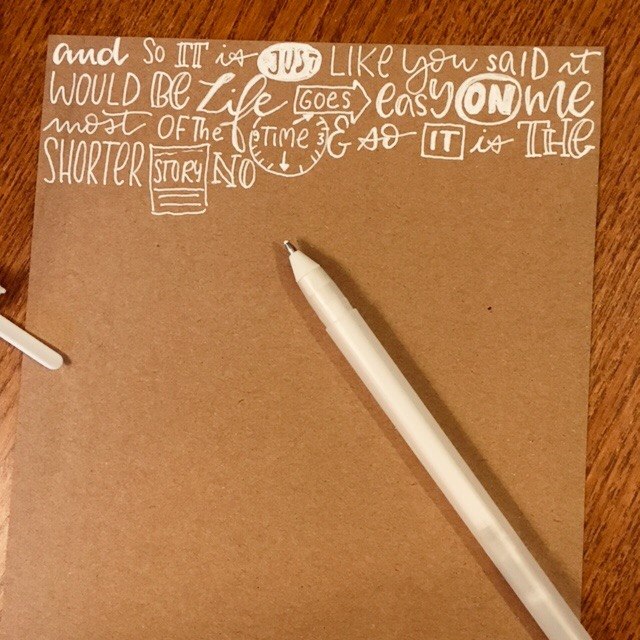 Musikmeditation - ein spezielles Handlettering