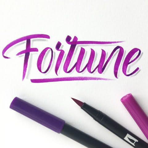 Letter Lovers buntegalerie: Handlettering Fortune