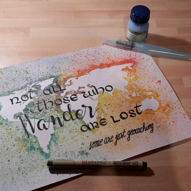 Letter Lovers _conny_k_: Handlettering not all those who wander are lost