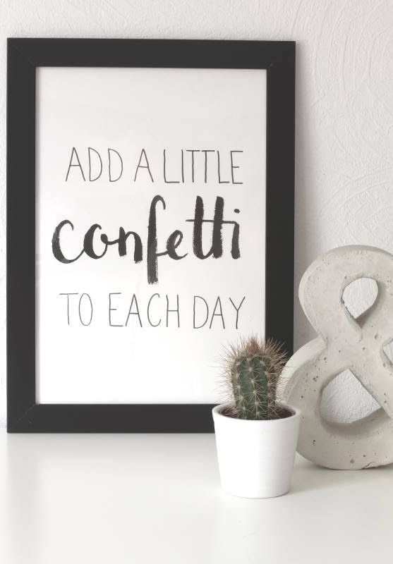 Letter Lovers annakalligraphie: Handlettering add a little confetti to each day