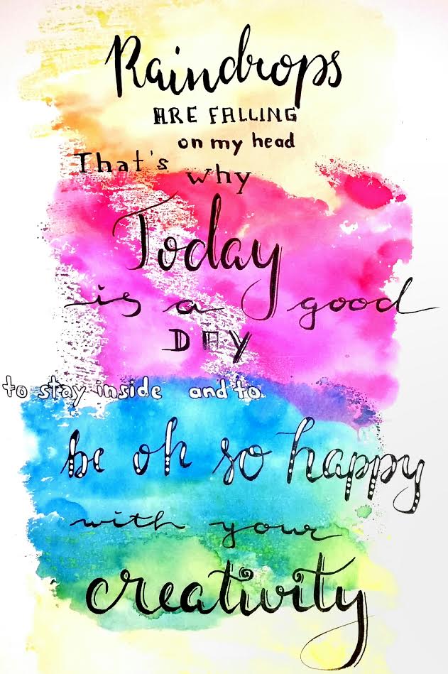 Letter Lovers Contadinasway - Handlettering Raindrops