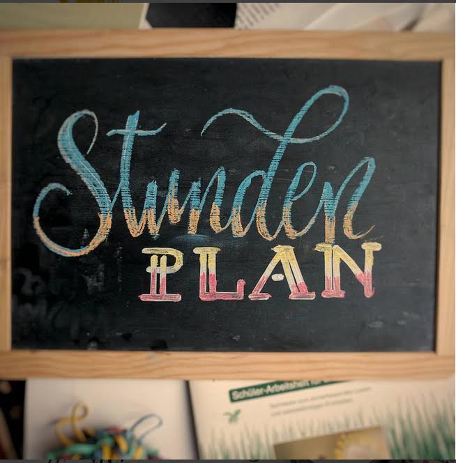 Letter Lovers derherrlehrer: Chalklettering Stunden Plan