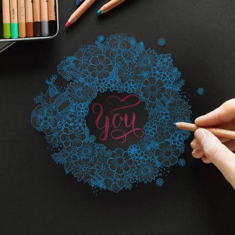 Letter Lovers buntegalerie: Handlettering you mit Blumenkranz