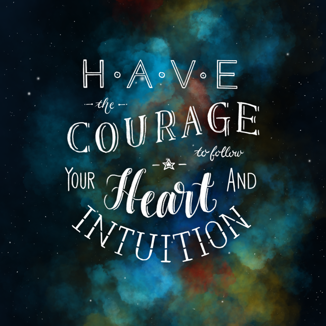 Lettering have the courage - Vorlage um einen eigenen Grid zu erstellen