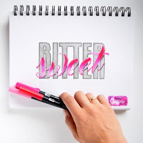 Letter Lovers buntegalerie: Handlettering Bitter Sweet