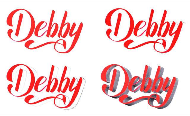 Letter Lovers buntegalerie: Handlettering Anleitung 3D-Effekt