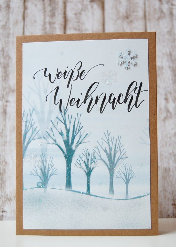 weisse Weihnacht - Handlettering Karte von vanessa_sternenwind bei den Letter Lovers