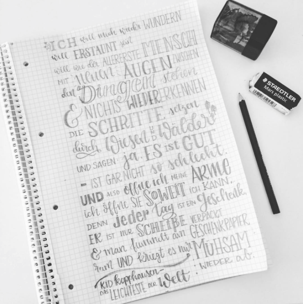 Letter Lovers unakritzolina: Handlettering Songtext