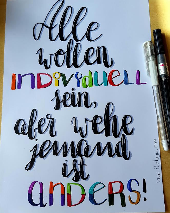 LetterLovers - iletterju - Handlettering individuell anders