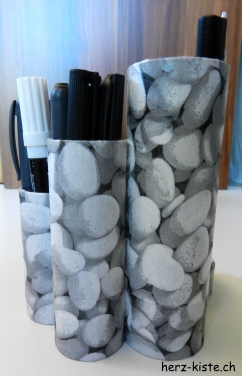 Stiftehalter Upcycling von hinten