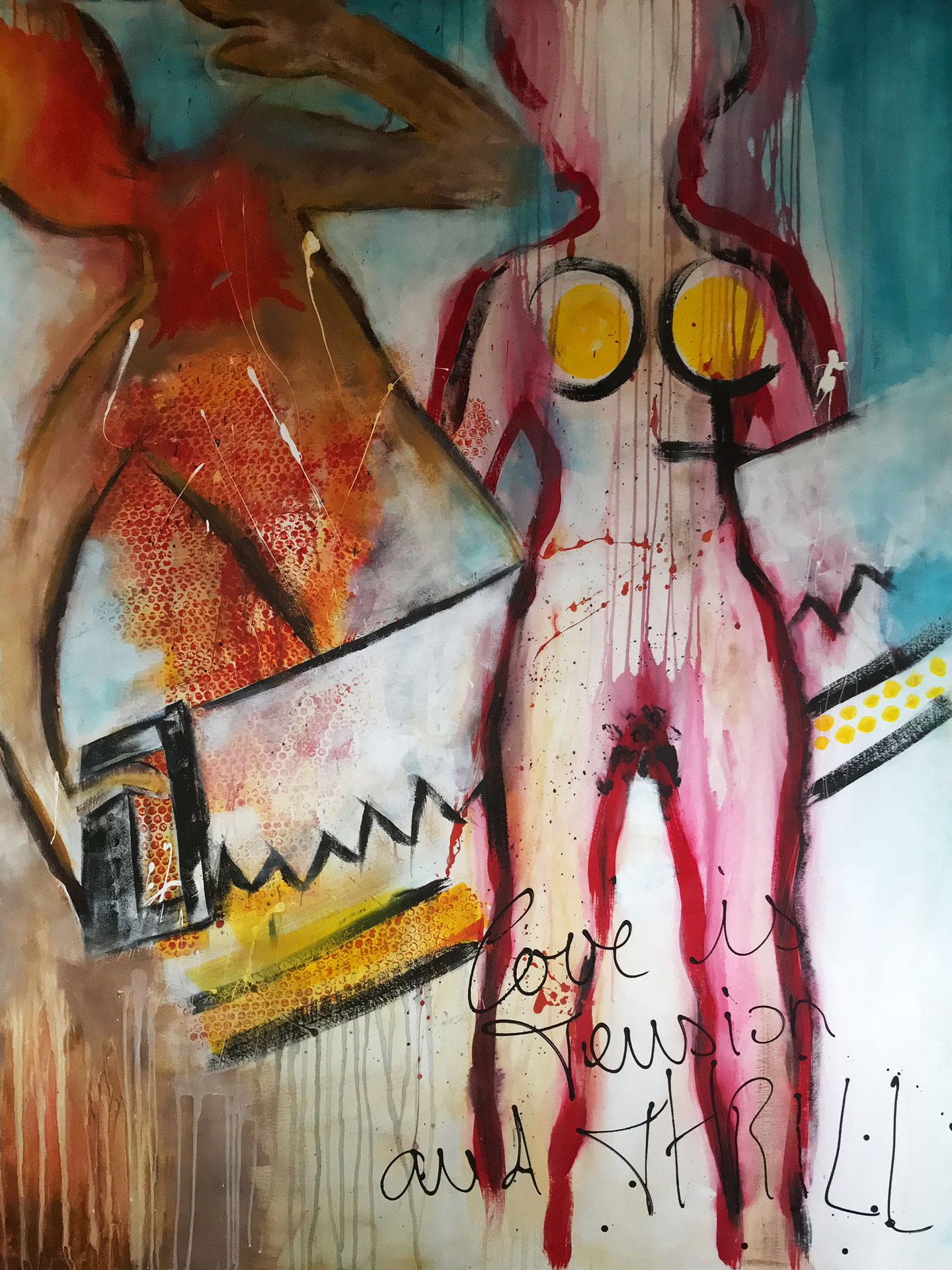 love is tension and thrill 120x160 acrylique