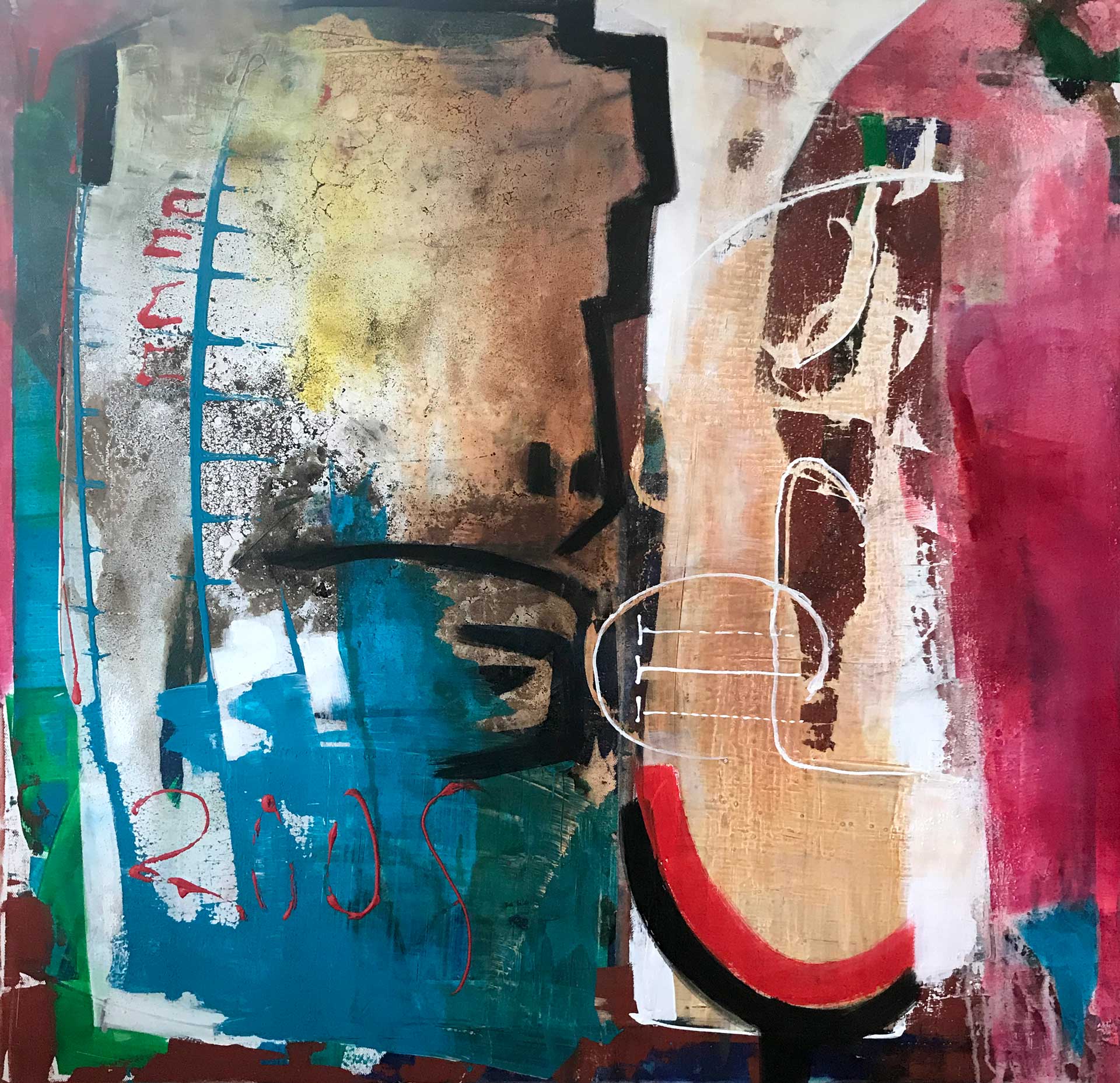 Cubano 80x80 acrylique