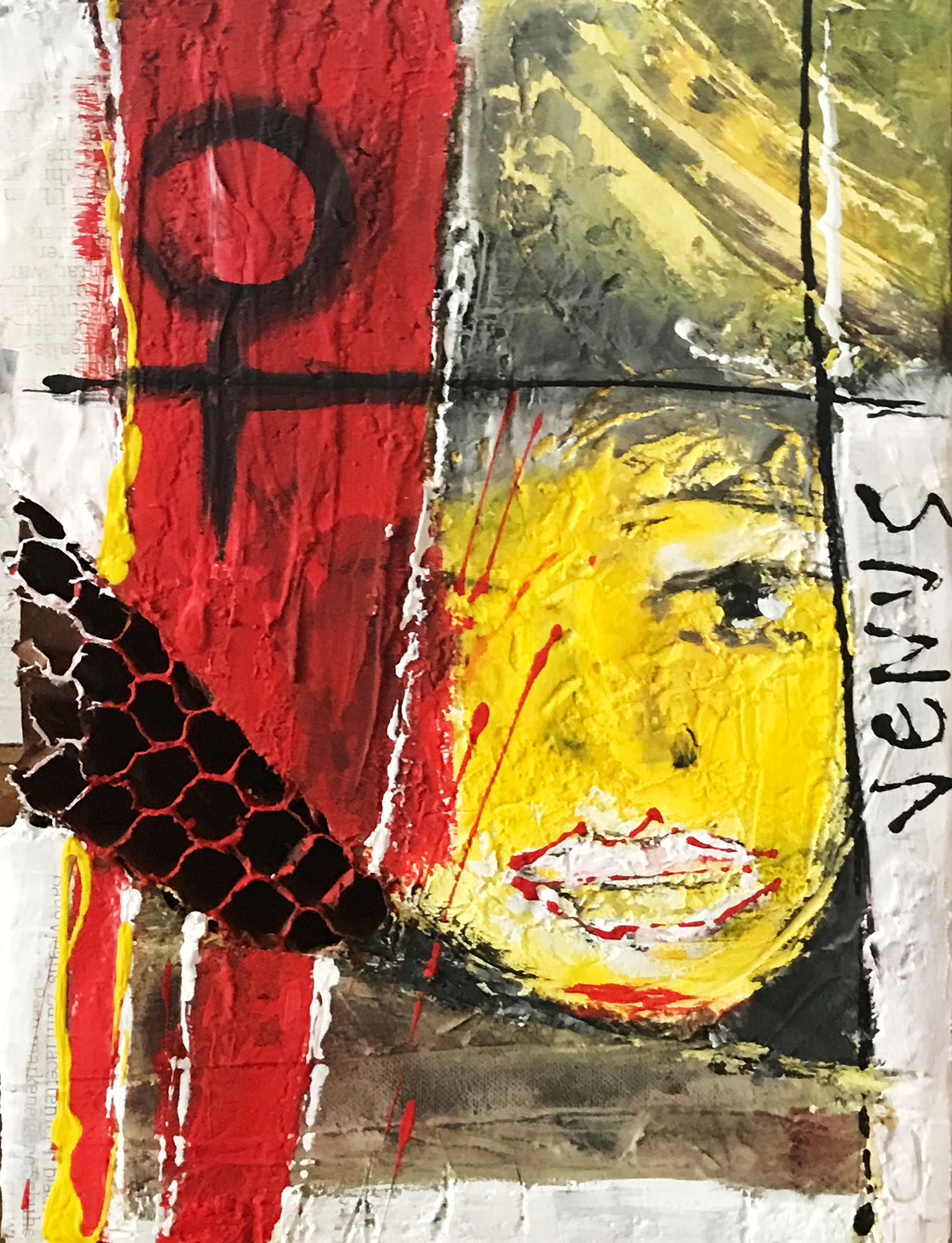 venus 25x33 acrylique sur carton   sold