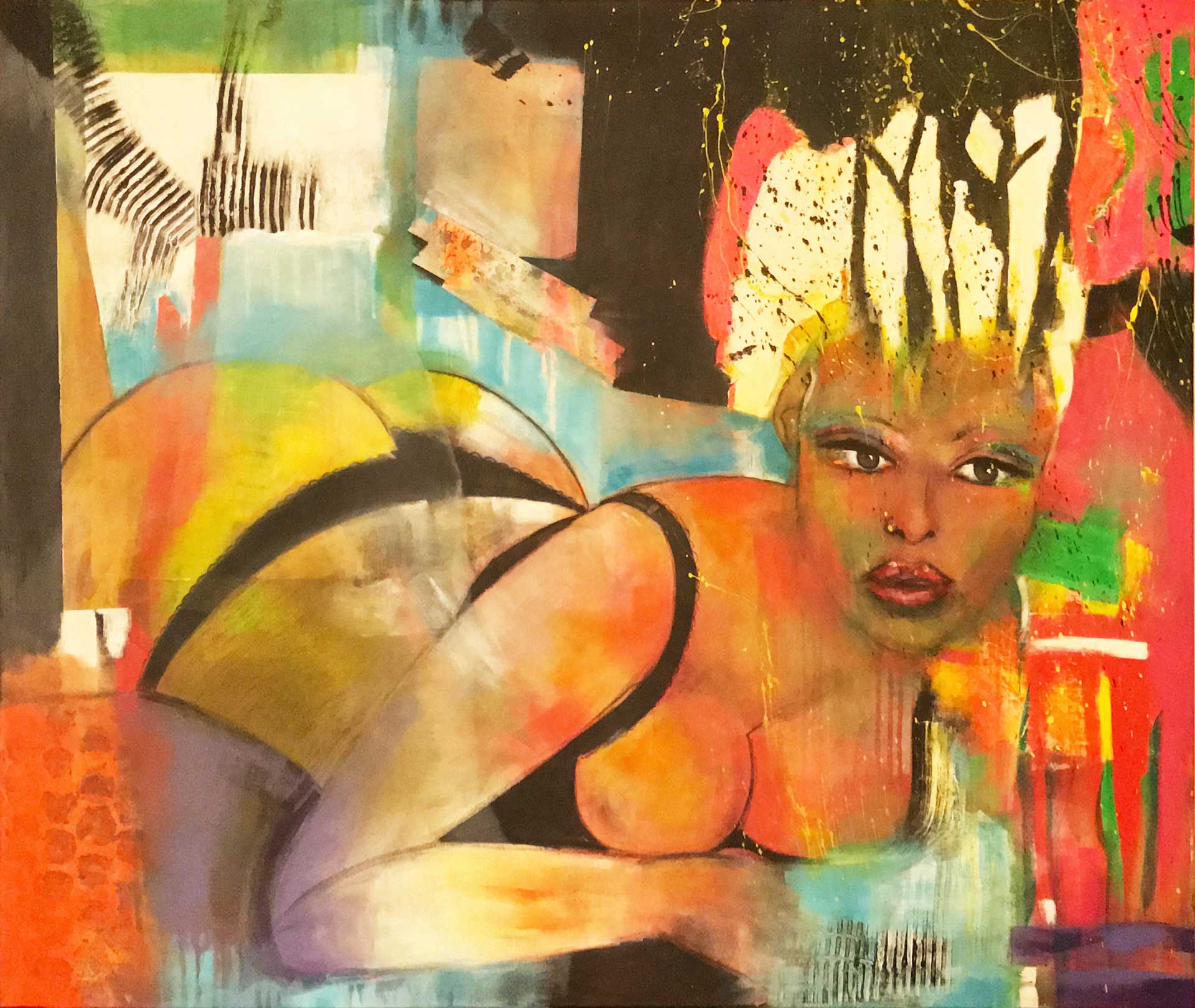 red light district 120x100 acrylique  sold