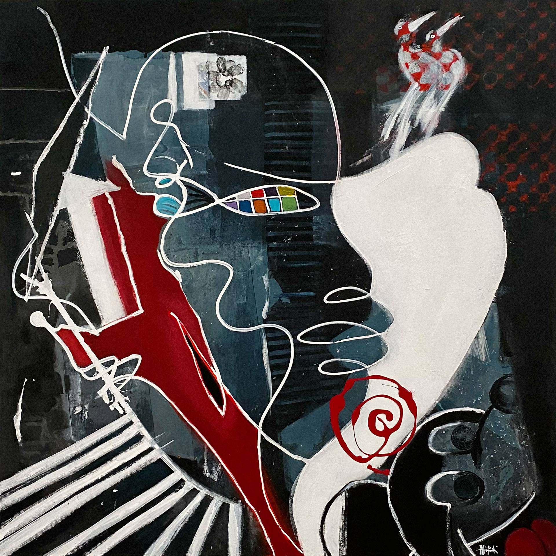 scareface 80x80 acrylique