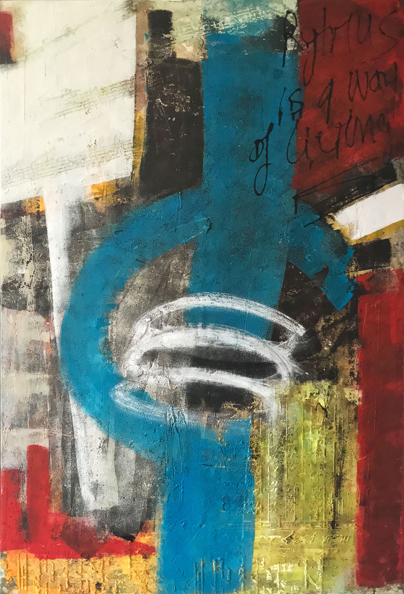 rythmus is a way of living 80x120 acrylique