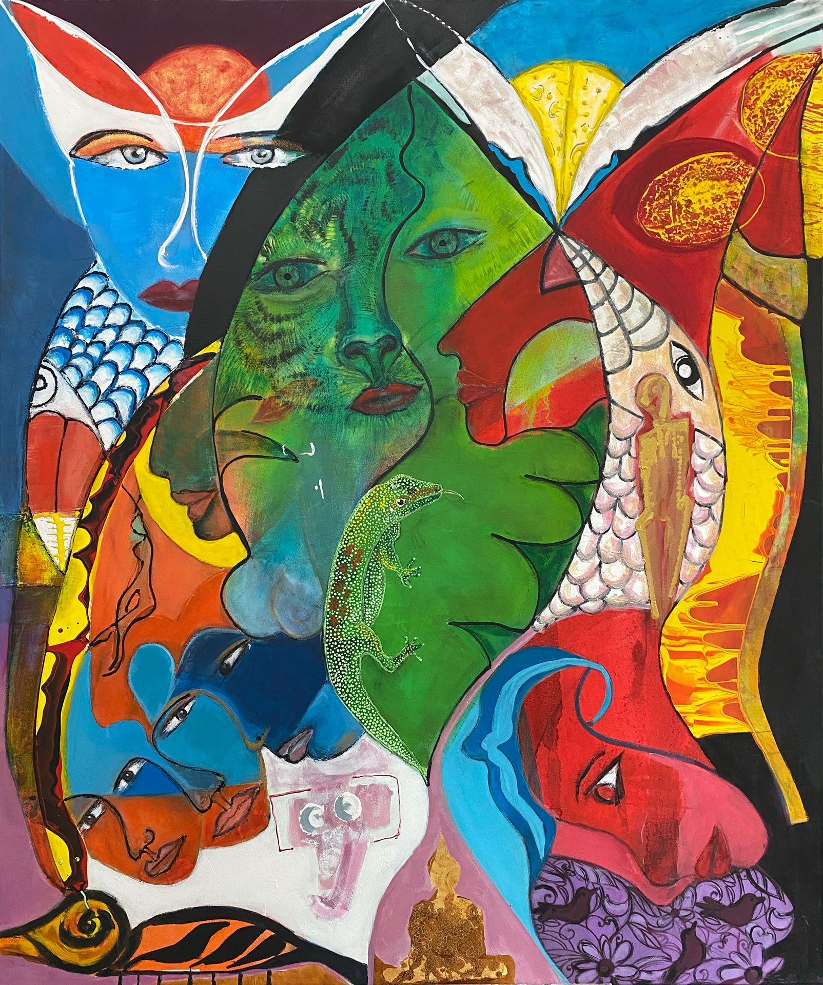 patchwork 100x120 acrylique