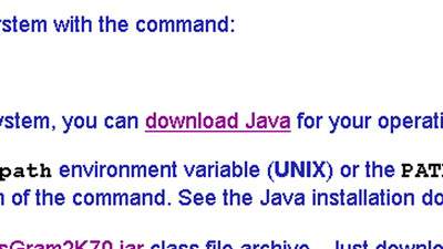 ggfs. benötigte Java-Version installieren