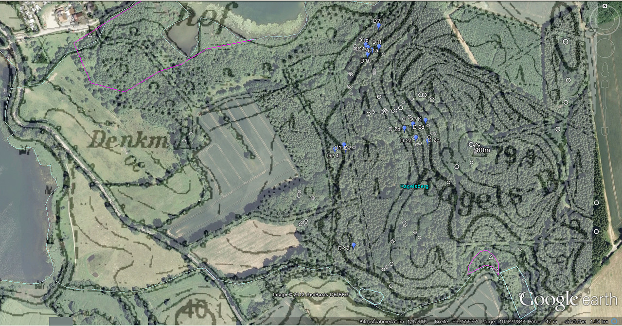 Dachsburg Kagelsberg / Topographie