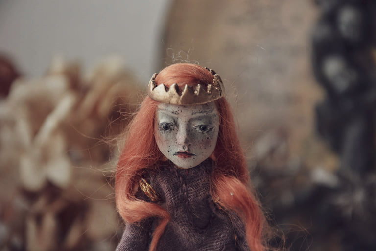 Datail of my Lady Macbeth art doll