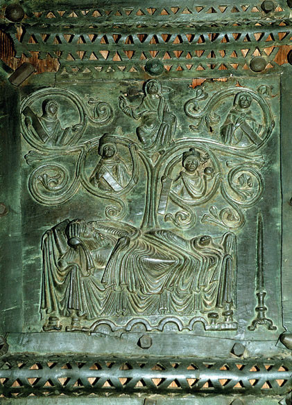 Portale di San Zeno: la Stirpe di Jesse, Scultura a rilievo in bronzo, XI-XIII sec. d.C., Cattedrale di San Zeno (Verona)