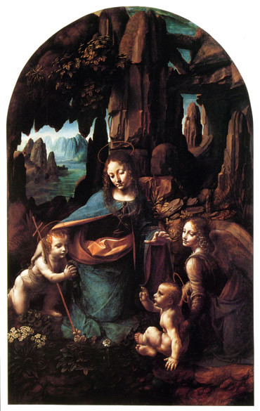 Leonardo da Vinci, La Vergine delle rocce, Olio su tavola, 1495-09, National Gallery, Londra
