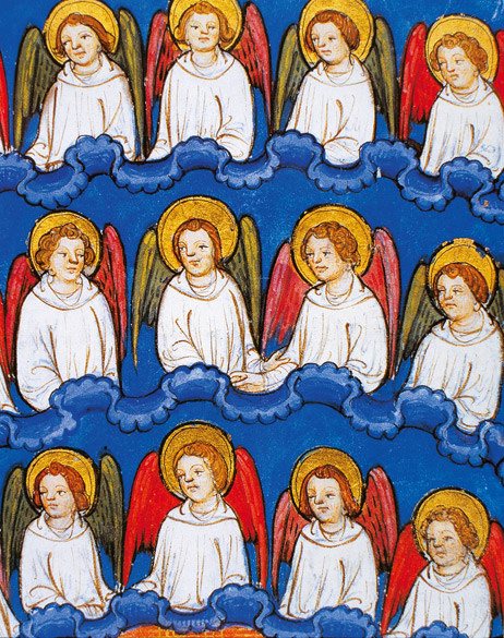 Angeli, Miniatura, XIII secolo, Castello di Chantilly